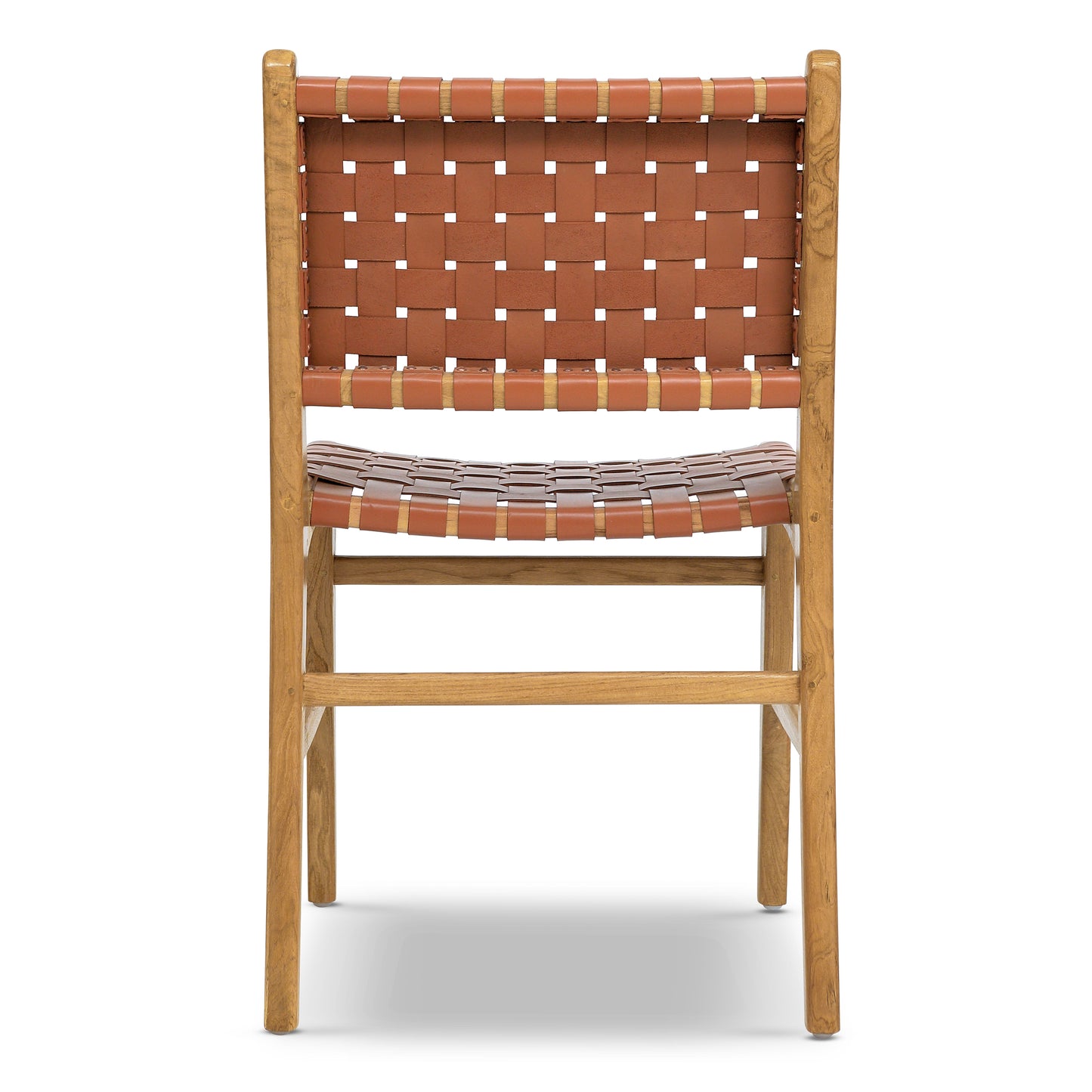Banda Teak & Leather Dining Chair | Fauve Tan