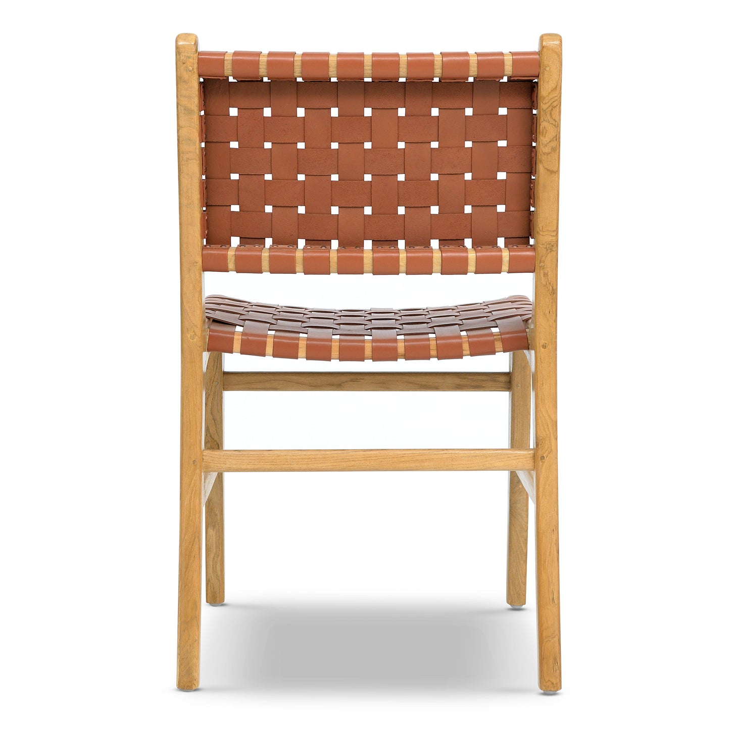 Banda Teak & Leather Dining Chair | Fauve Tan