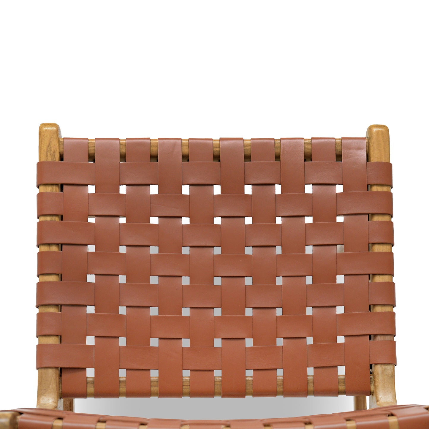 Banda Teak & Leather Dining Chair | Fauve Tan