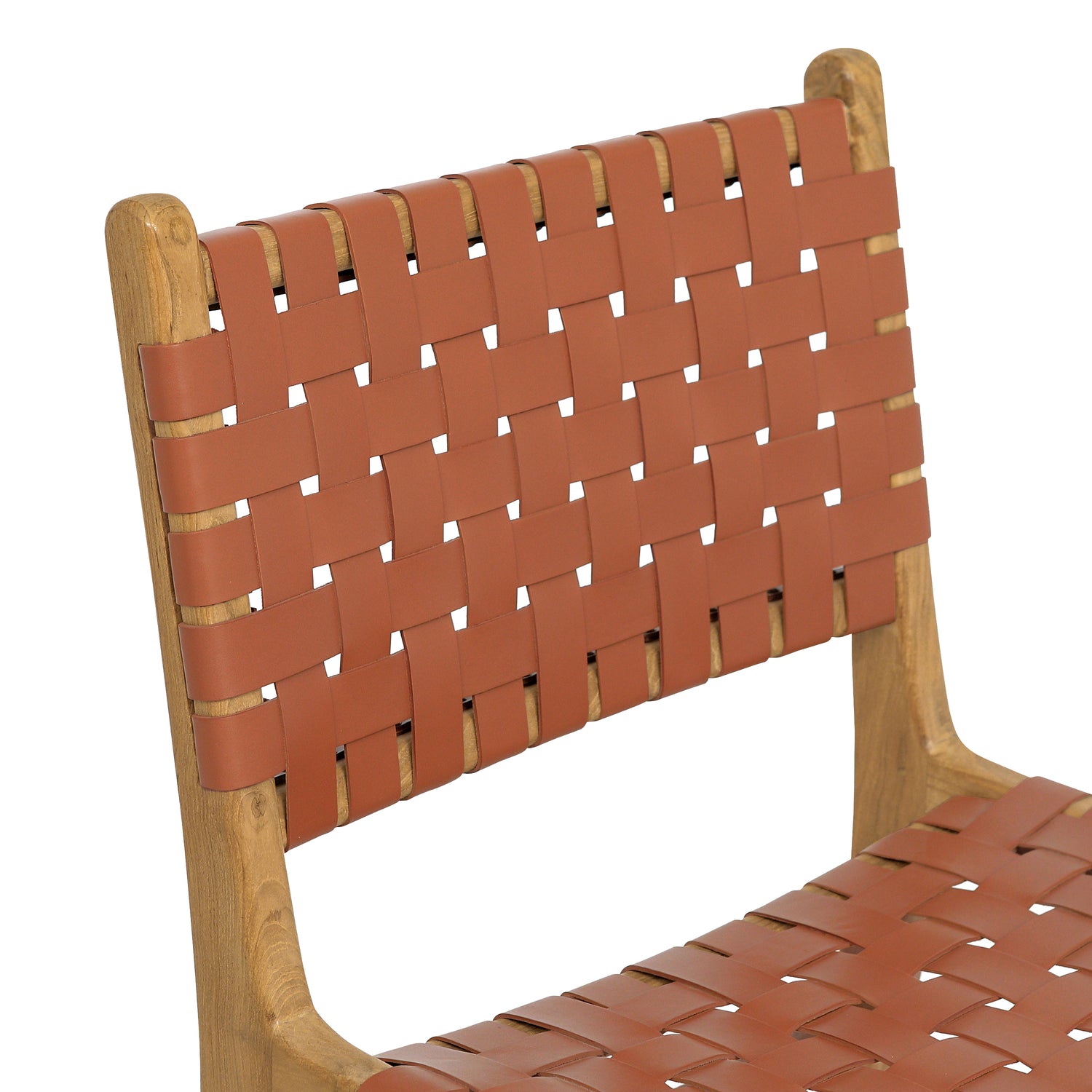 Banda Teak & Leather Dining Chair | Fauve Tan 