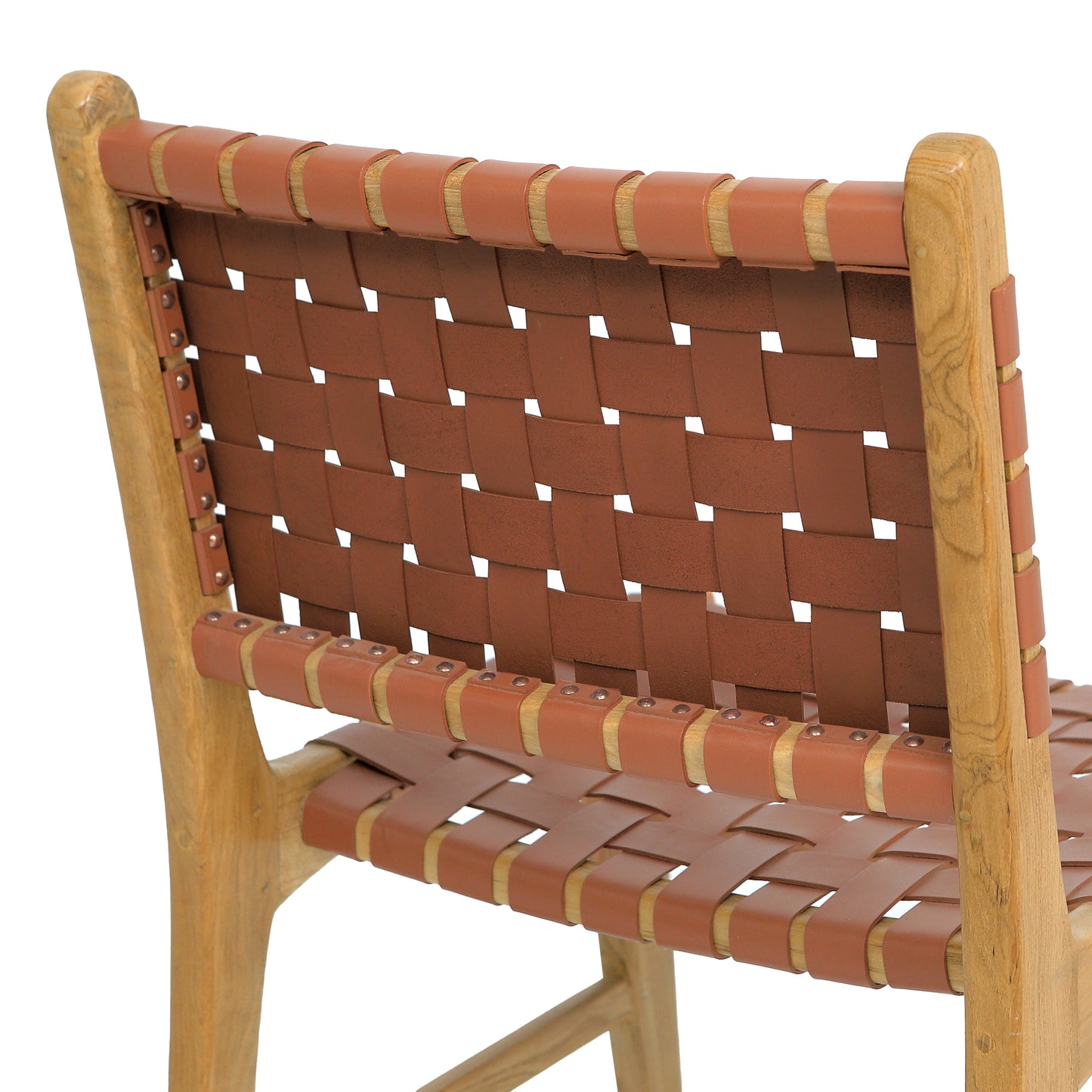Banda Teak & Leather Dining Chair | Fauve Tan