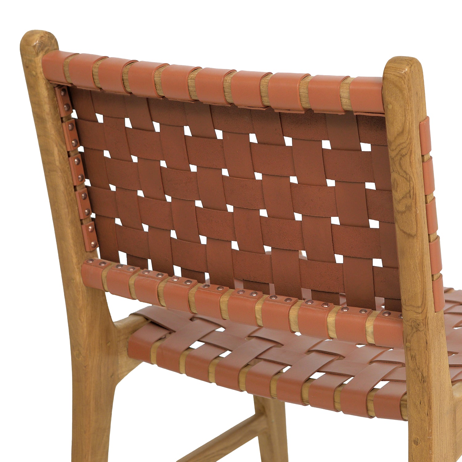 Banda Teak & Leather Dining Chair | Fauve Tan 