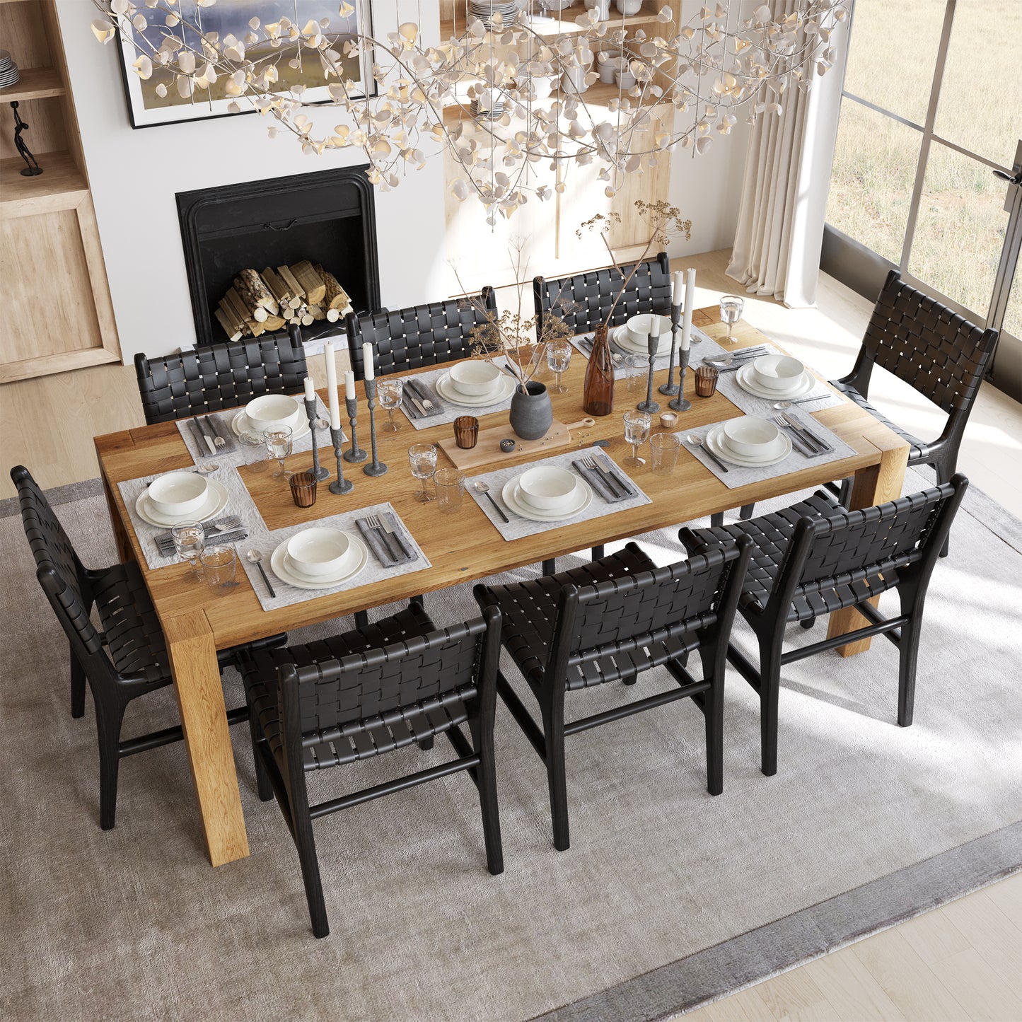 Banda Teak & Leather Dining Chair | Havana Black