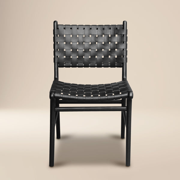 Banda Teak & Leather Dining Chair | Havana Black