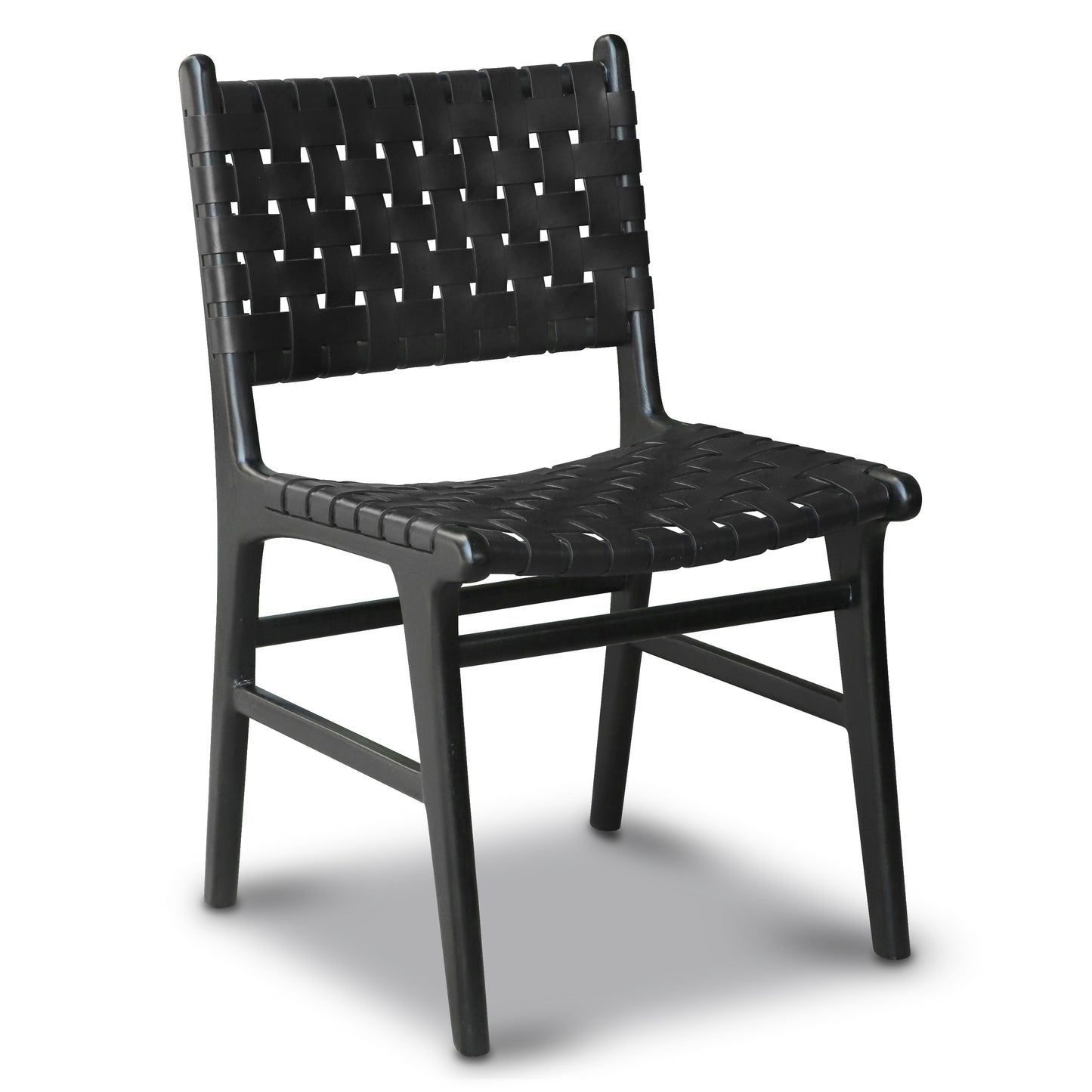 Banda Teak & Leather Dining Chair | Havana Black