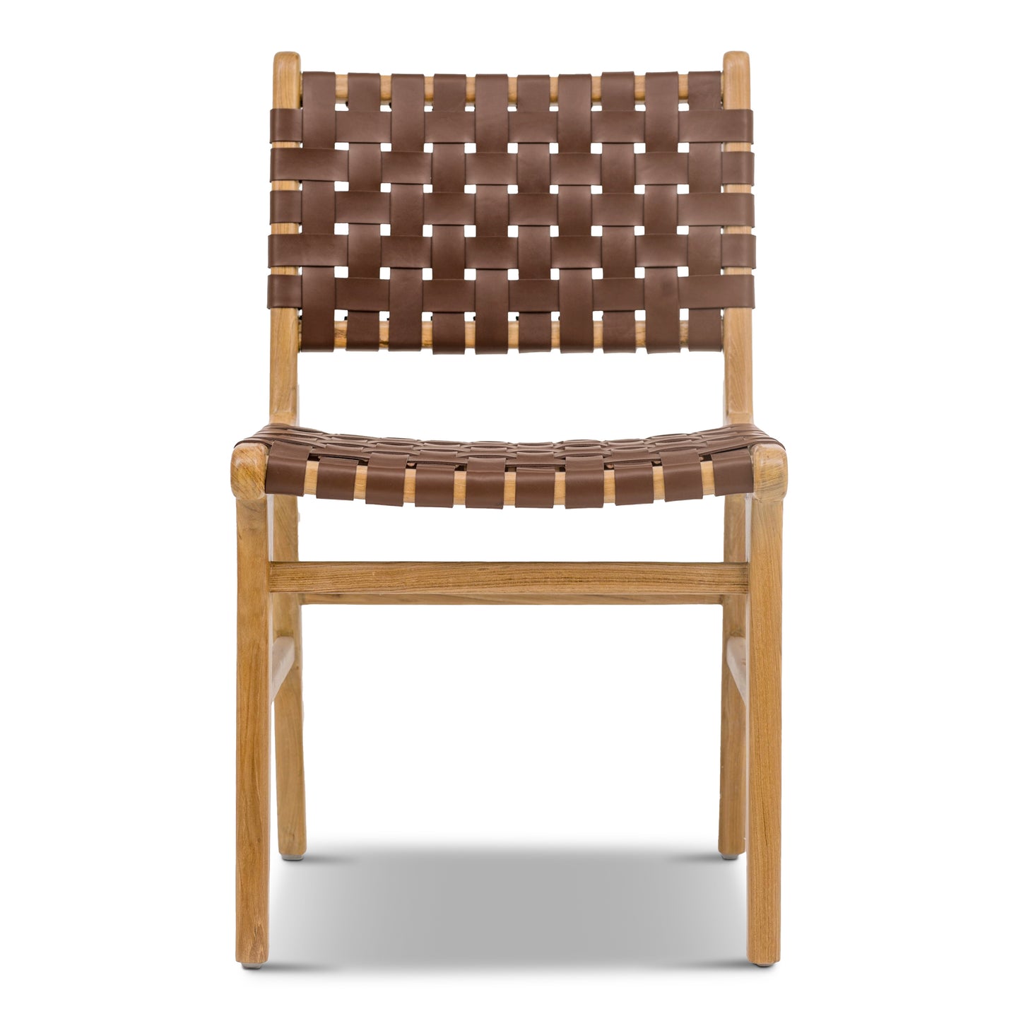 Banda Teak & Leather Dining Chair | Molten Brown