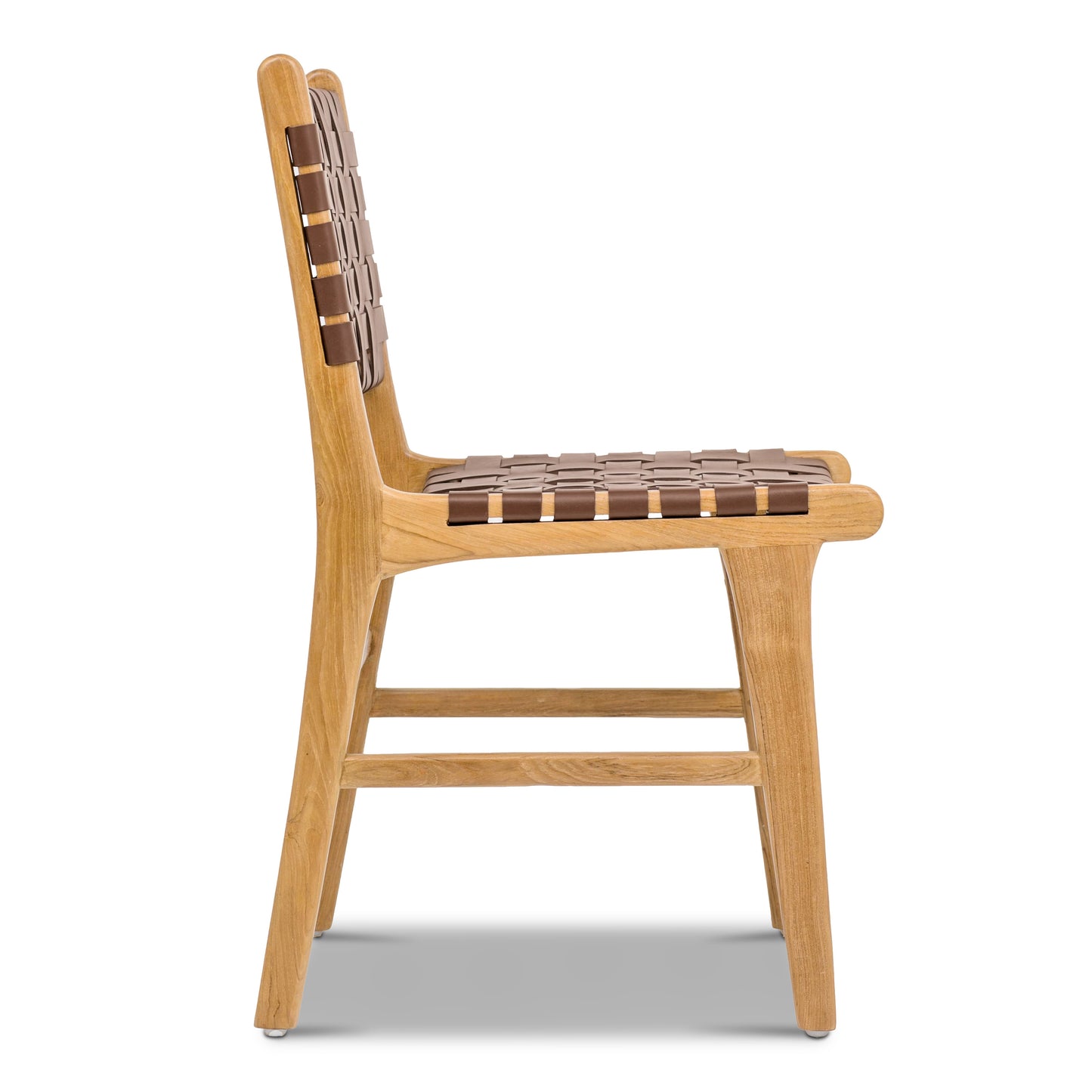 Banda Teak & Leather Dining Chair | Molten Brown