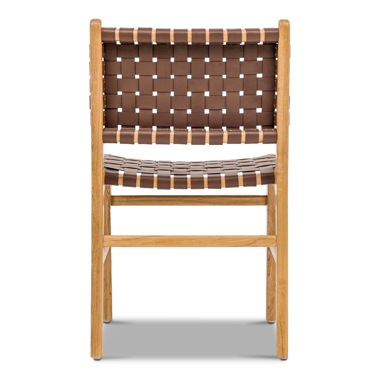 Banda Teak & Leather Dining Chair | Molten Brown