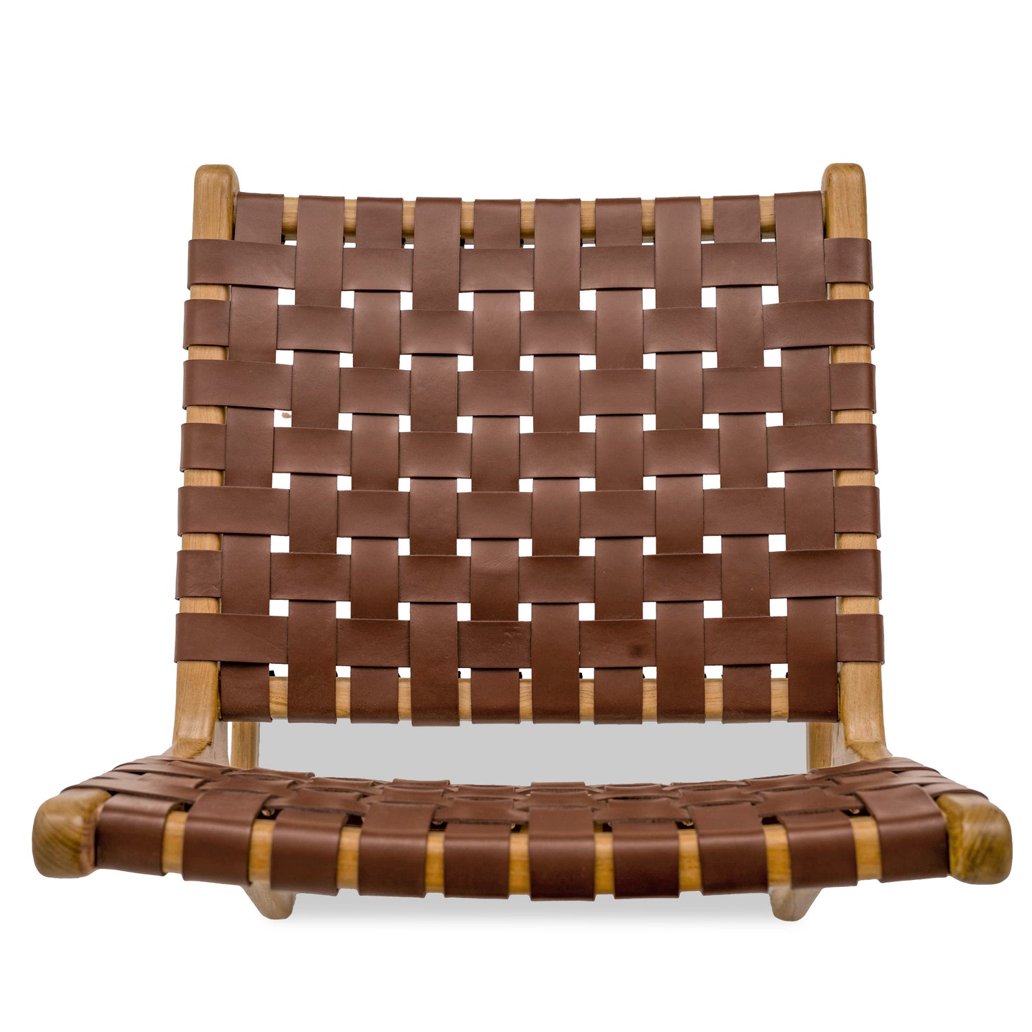 Banda Teak & Leather Dining Chair | Molten Brown 