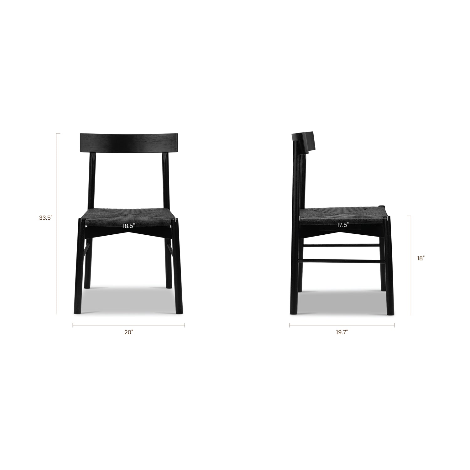 Hamm Dining Chair | Pitch Black 