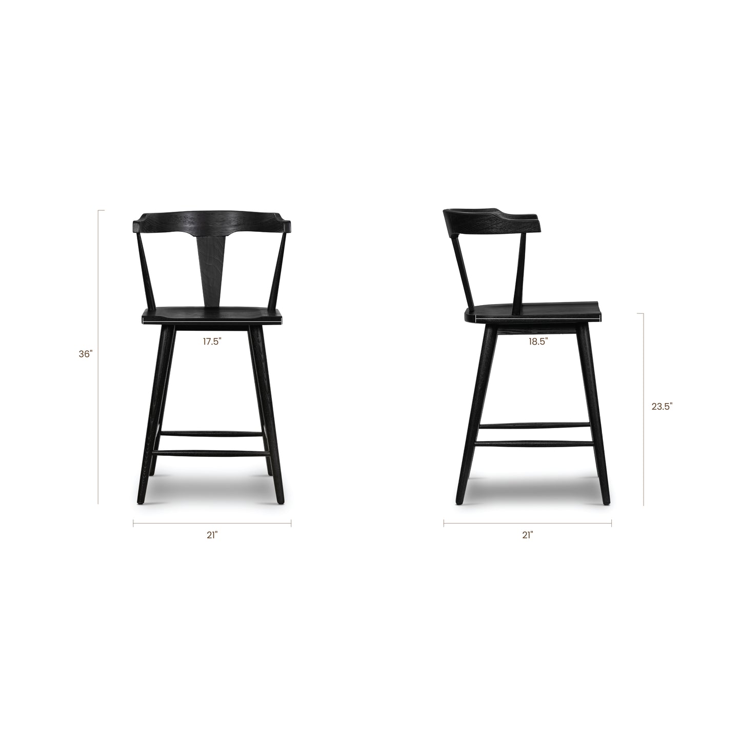 Enzo Counter Stool | Black