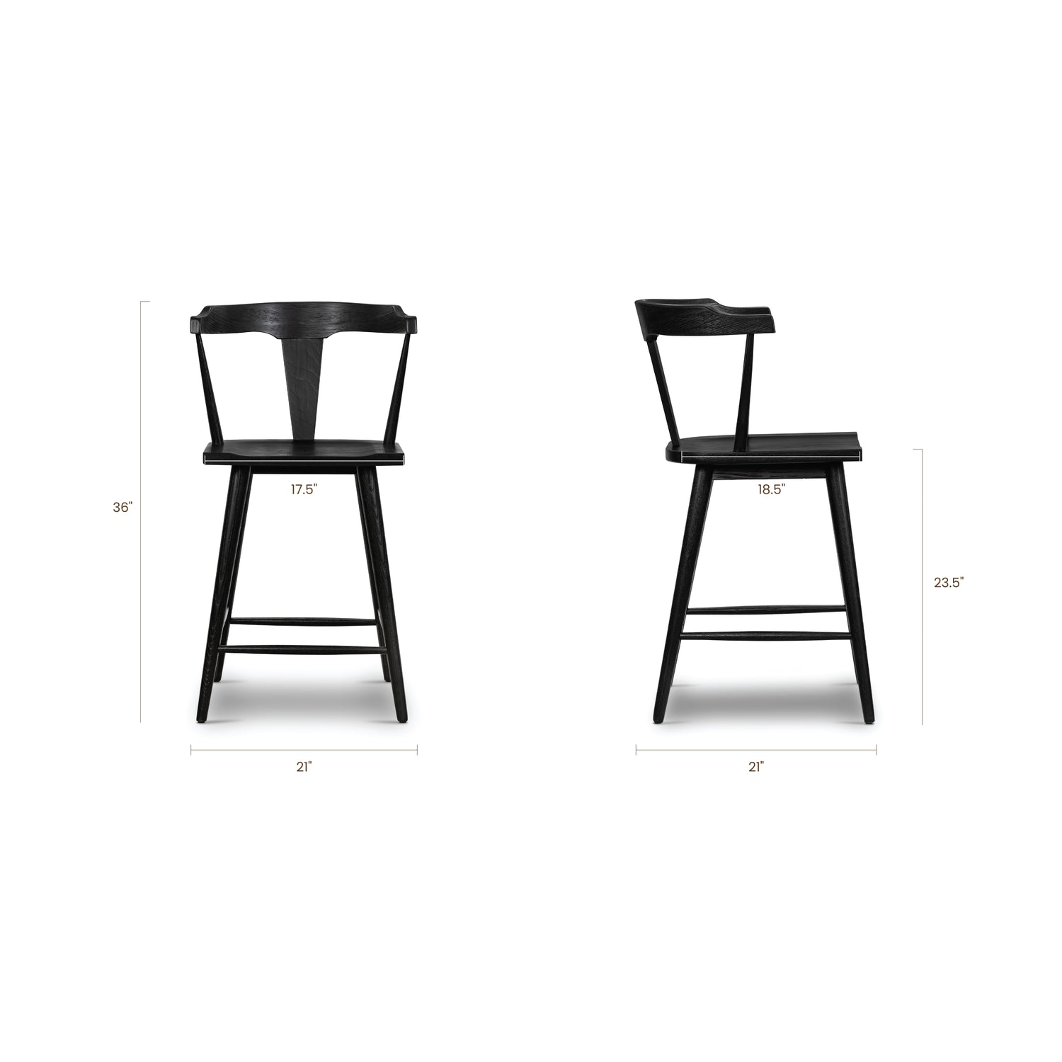 Enzo Counter Stool | Black 