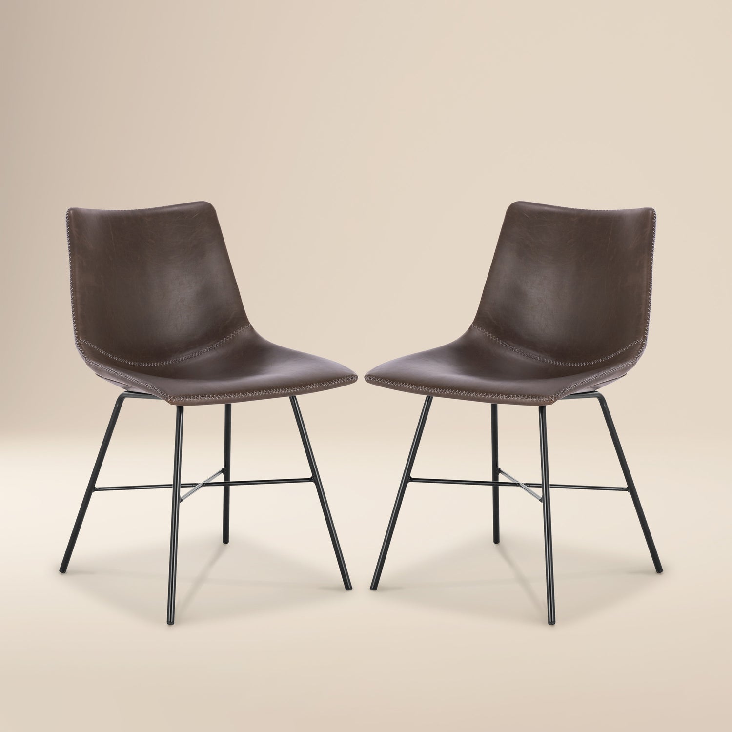 Paxton Dining Chair | Brown | Set of 2 