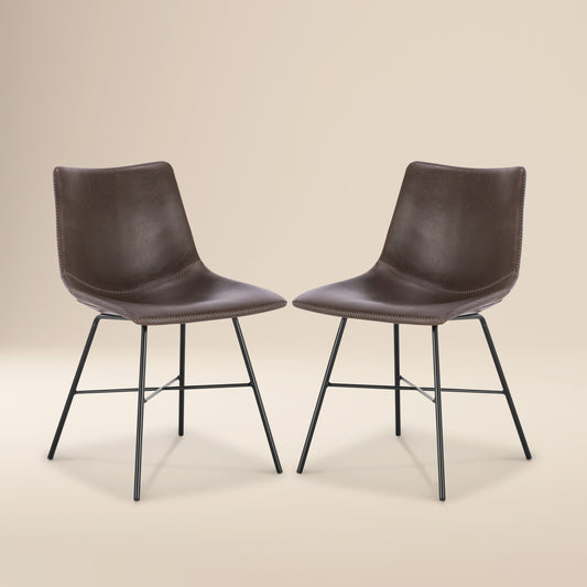 Paxton Dining Chair | Brown | Set of 2