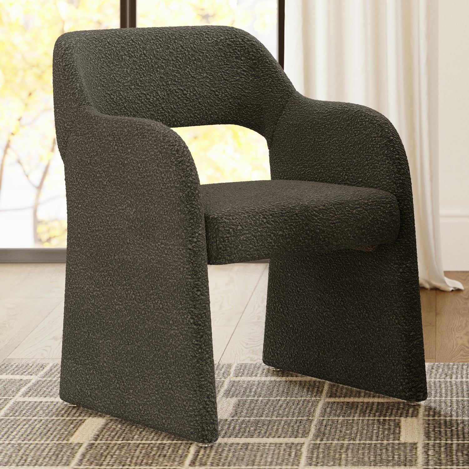 Chios Dining Chair | Juniper Green Boucle lifestyle_image