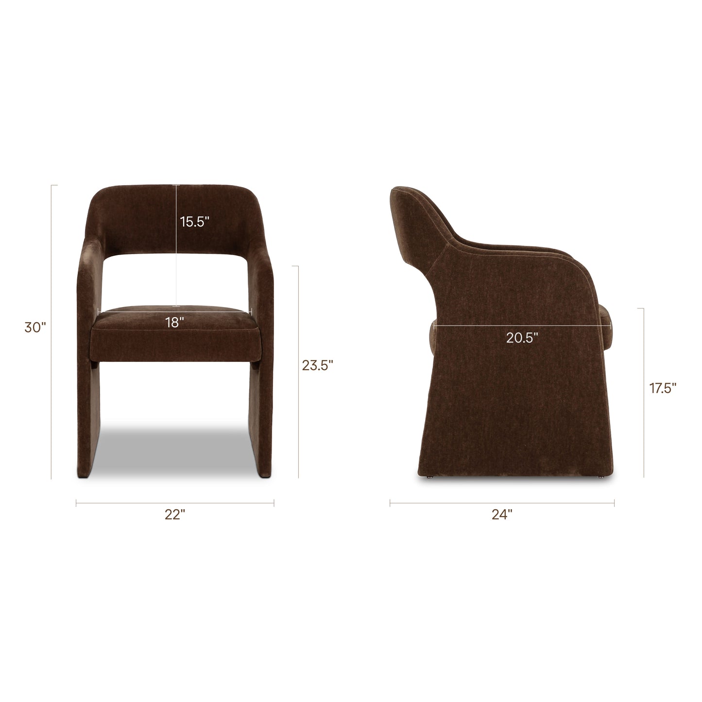 Chios Dining Chair | Dusken Brown