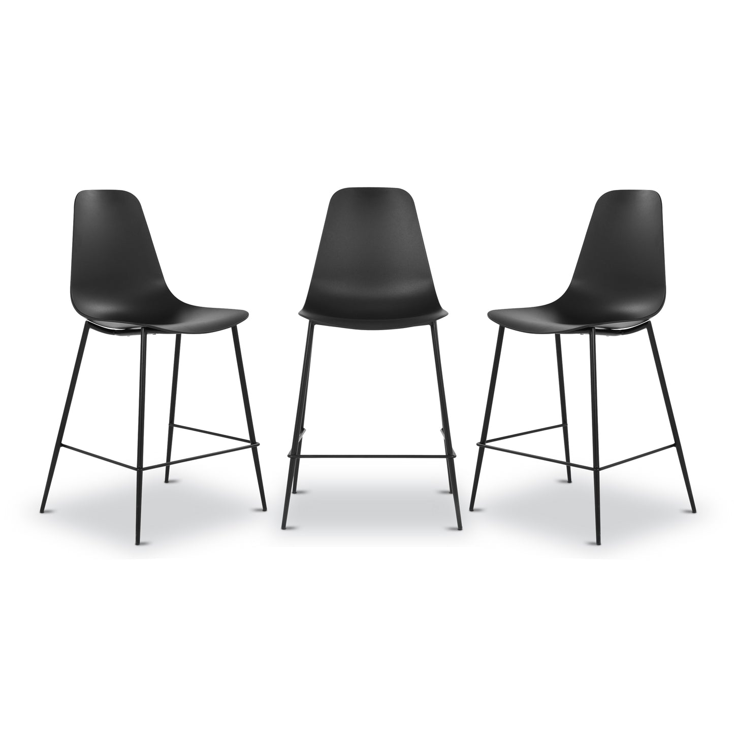 Isla Counter Height Stool | Black | Set of 3