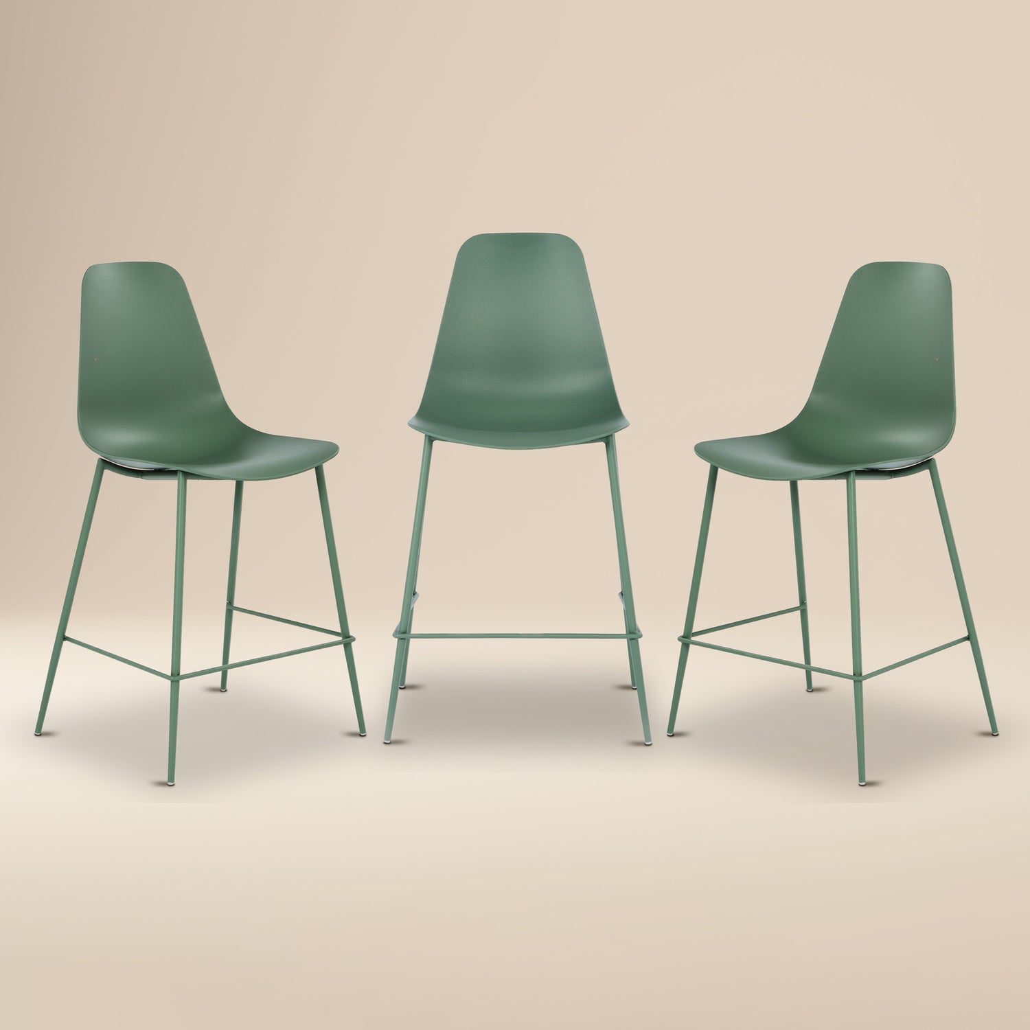 Isla Counter Height Stool | Pistachio Green | Set of 3 