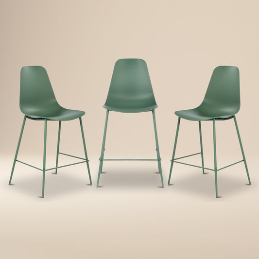 Isla Counter Height Stool | Pistachio Green | Set of 3