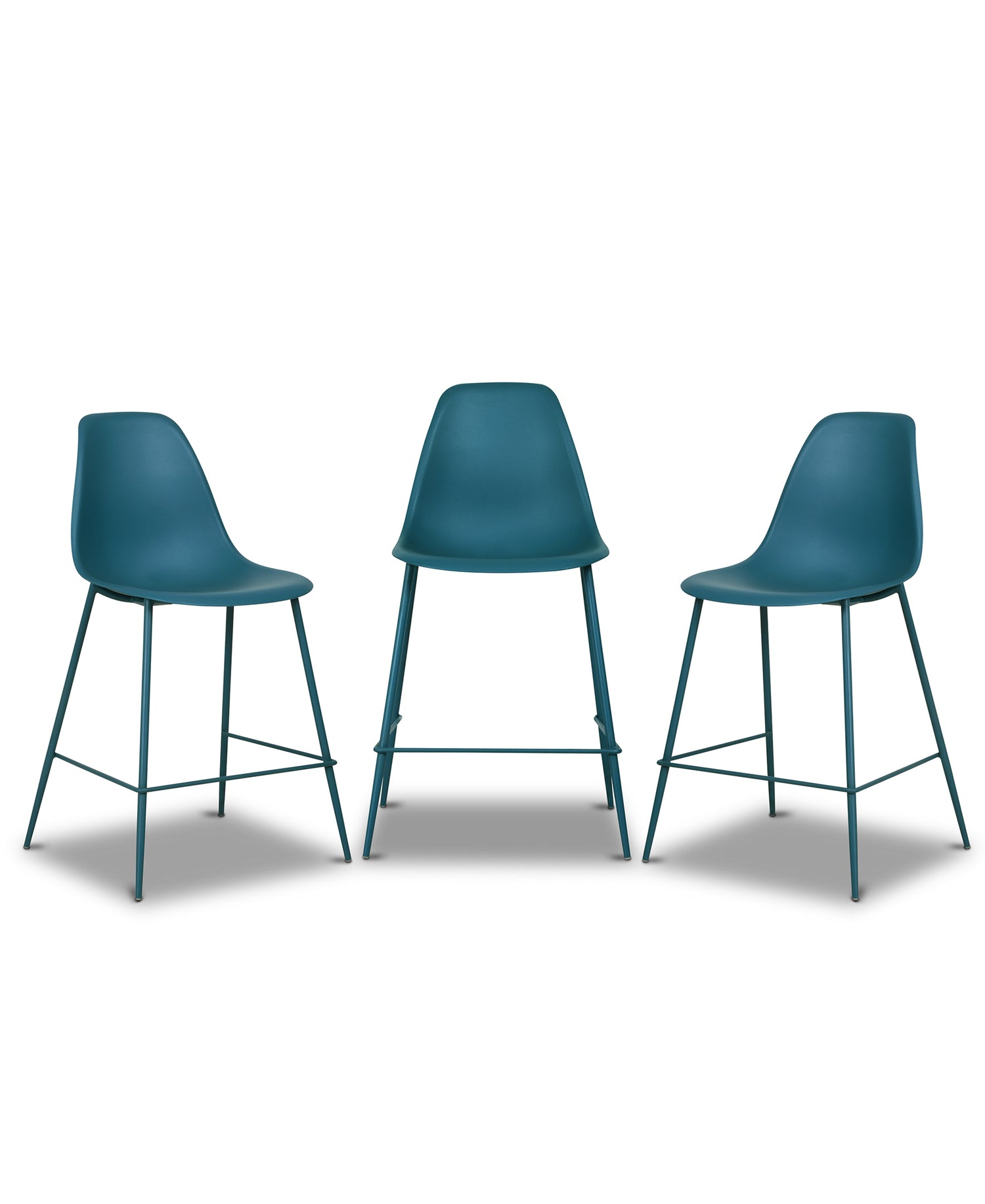 Isla Counter Height Stool | Ocean Teal | Set of 3 