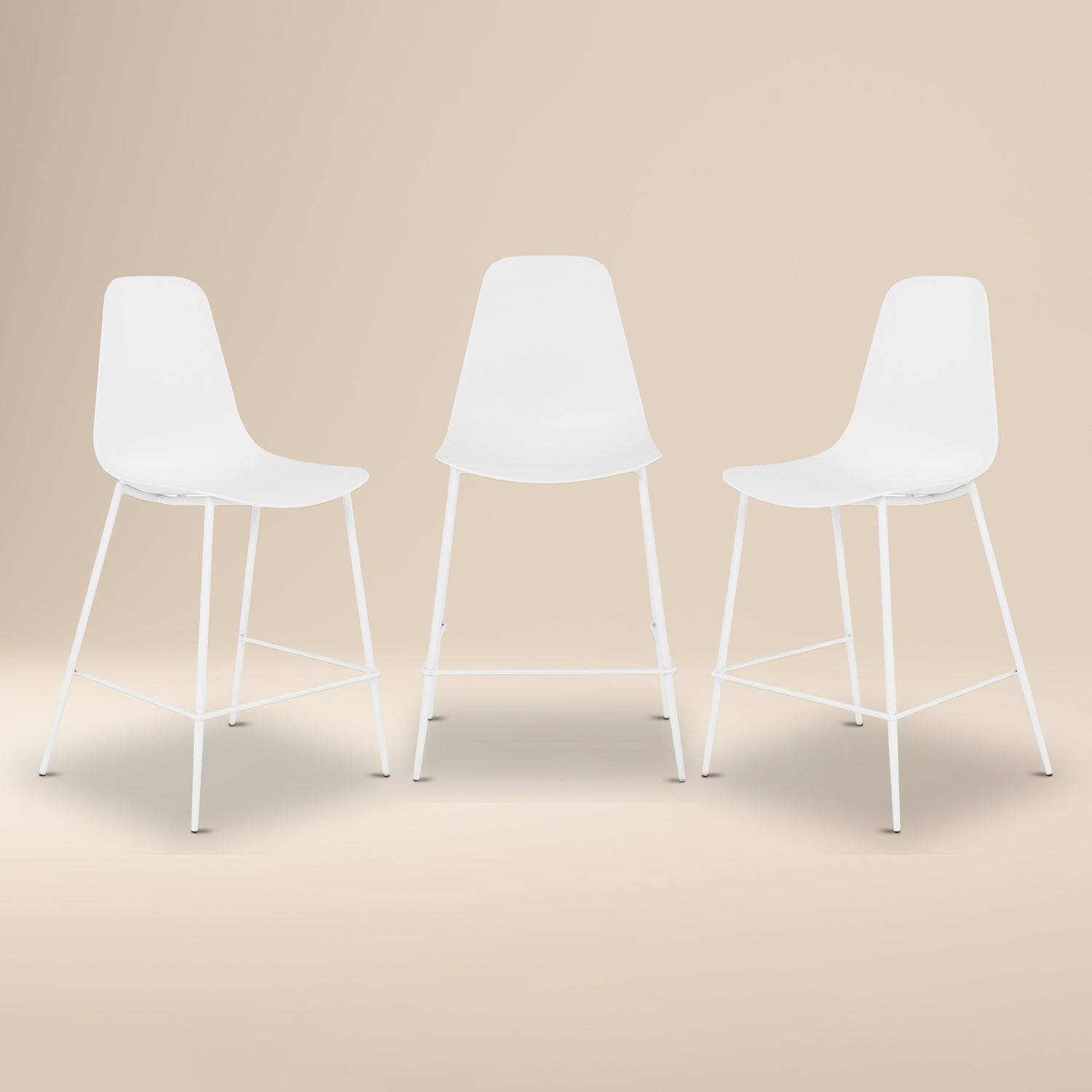 Isla Counter Height Stool | White | Set of 3 