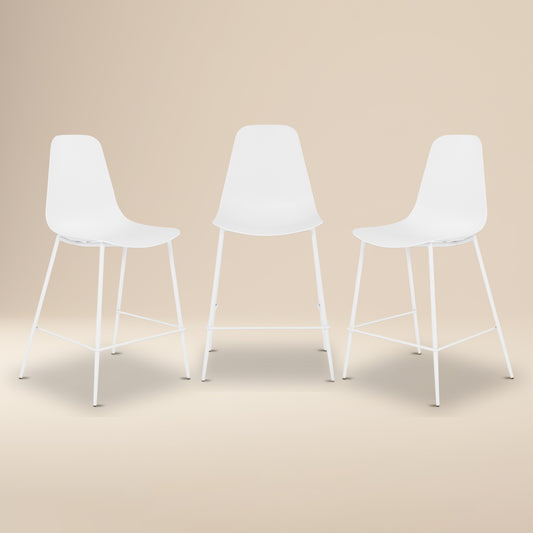 Isla Counter Height Stool | White | Set of 3