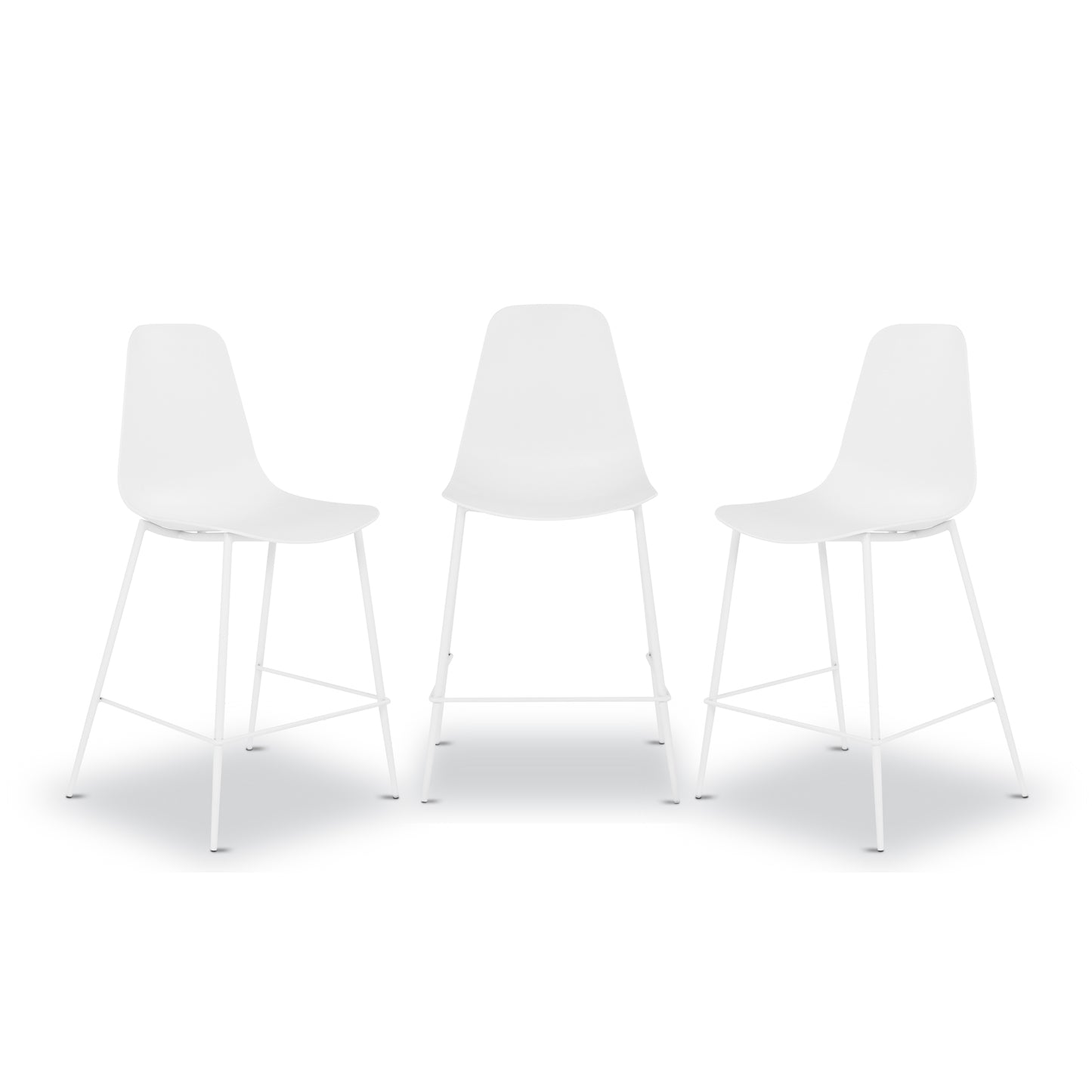 Isla Counter Height Stool | White | Set of 3