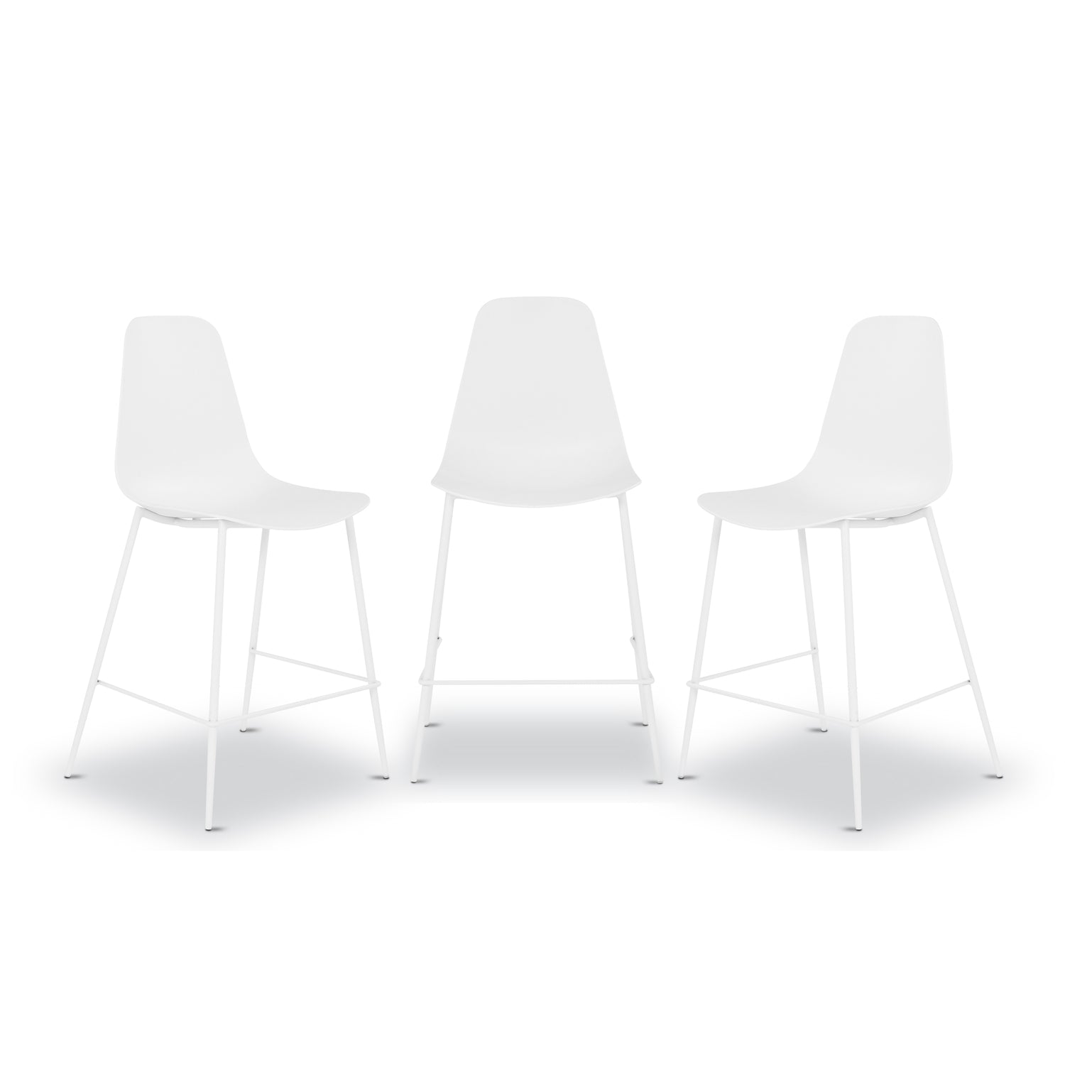 Isla Counter Height Stool | White | Set of 3 