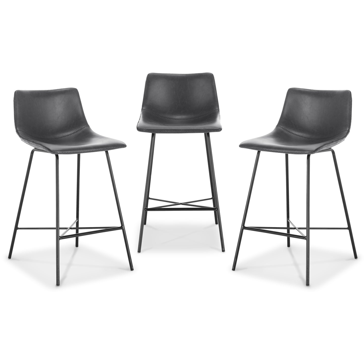 Paxton 24” Counter Height Stool | Grey | Set of 3