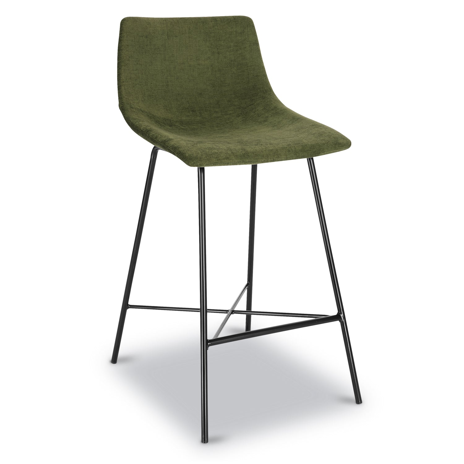Paxton 24” Velvet Counter Stool | Distressed Green | Set of 3 