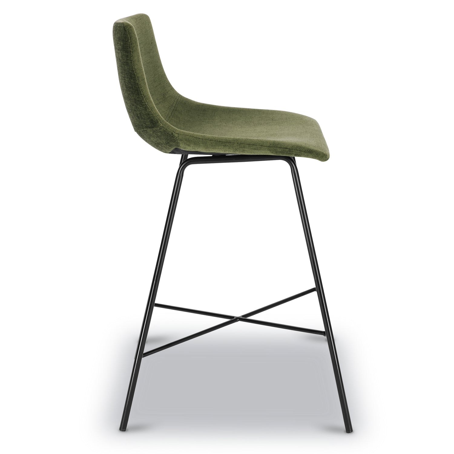 Paxton 24” Velvet Counter Stool | Distressed Green | Set of 3 