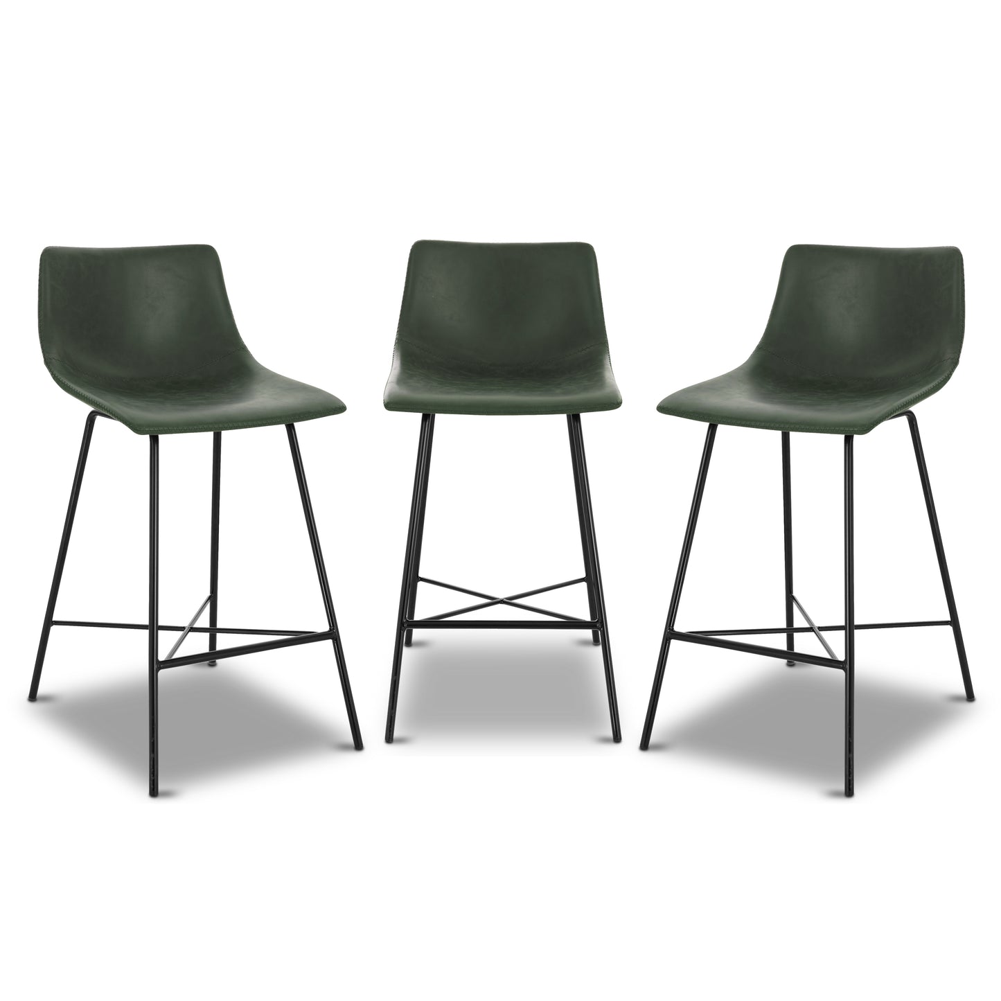 Paxton 24” Counter Height Stool | Ivy Green | Set of 3