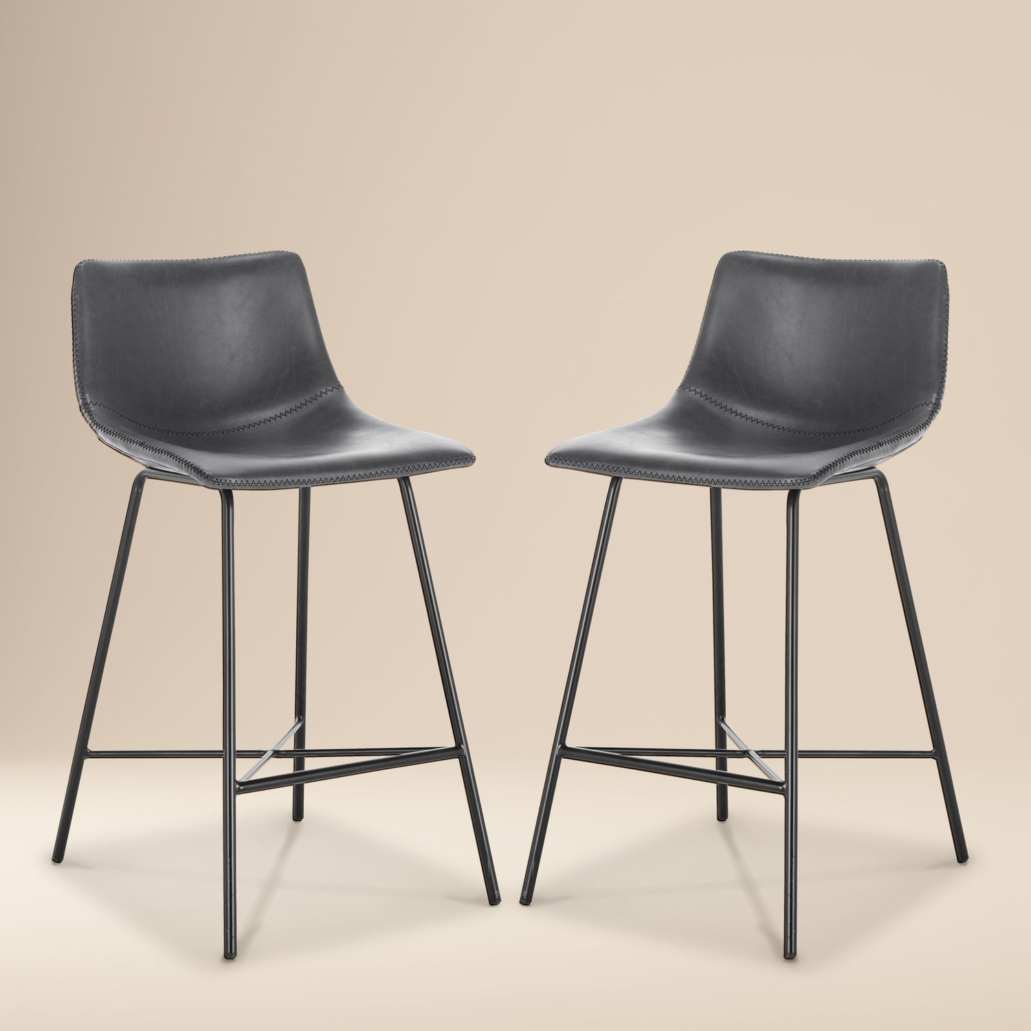 Paxton 24” Counter Height Stool | Grey | Set of 2 