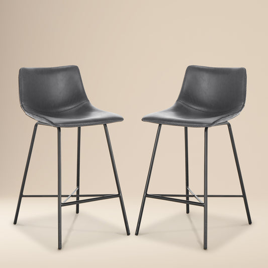 Paxton 24” Counter Height Stool | Grey | Set of 2