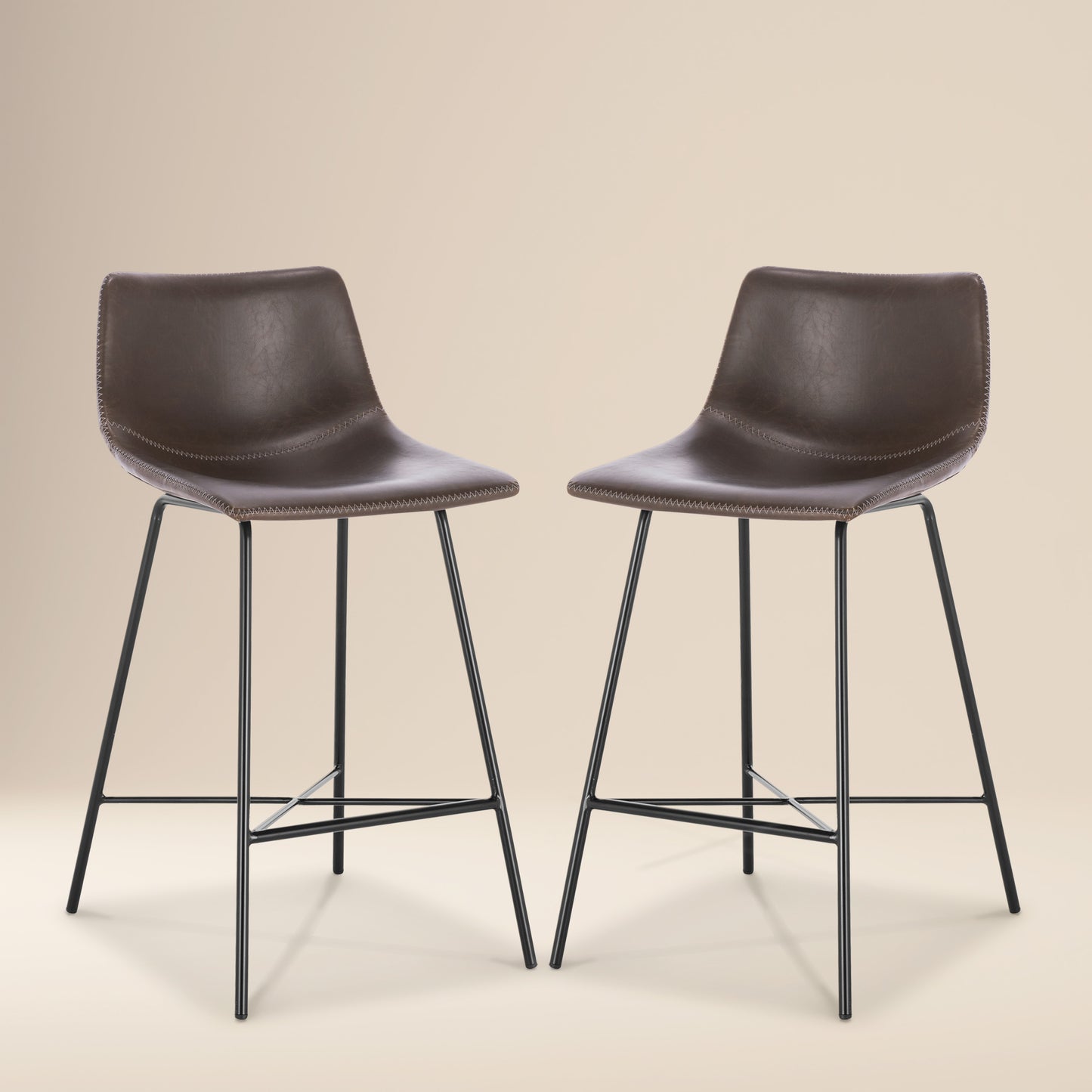 Paxton 24” Counter Height Stool | Brown | Set of 2
