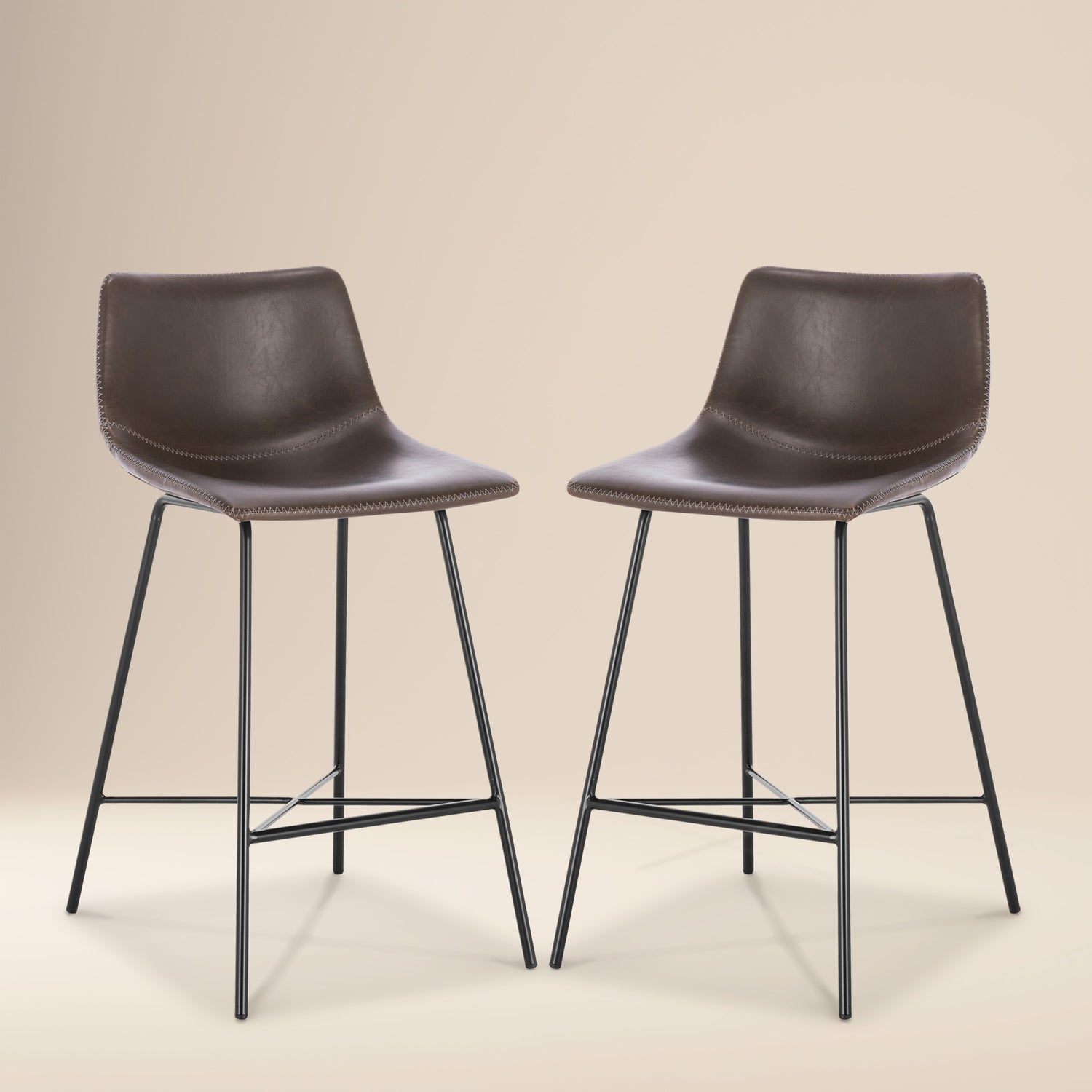 Paxton 24” Counter Height Stool | Brown | Set of 2 