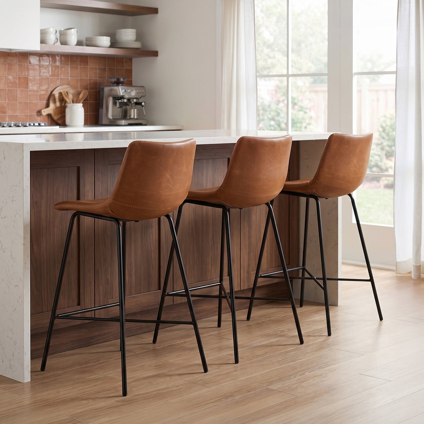 Paxton 24” Counter Height Stool | Tan | Set of 2