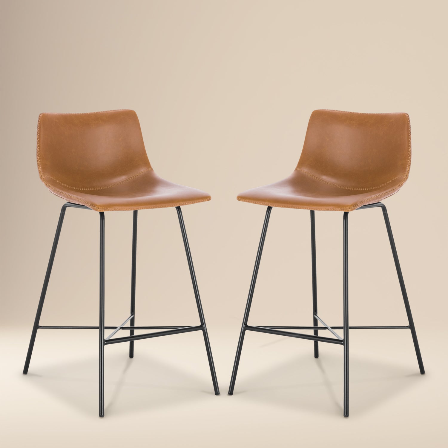 Paxton 24” Counter Height Stool | Tan | Set of 2 