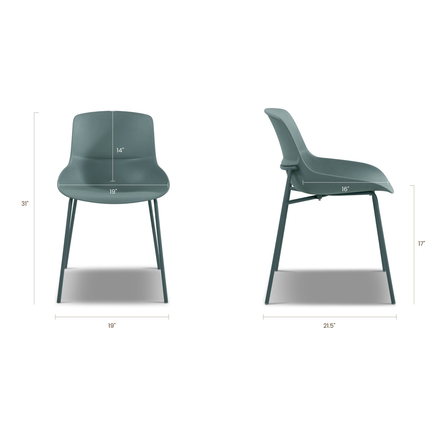 Tofino Dining Chair | Thyme Green | Set of 4