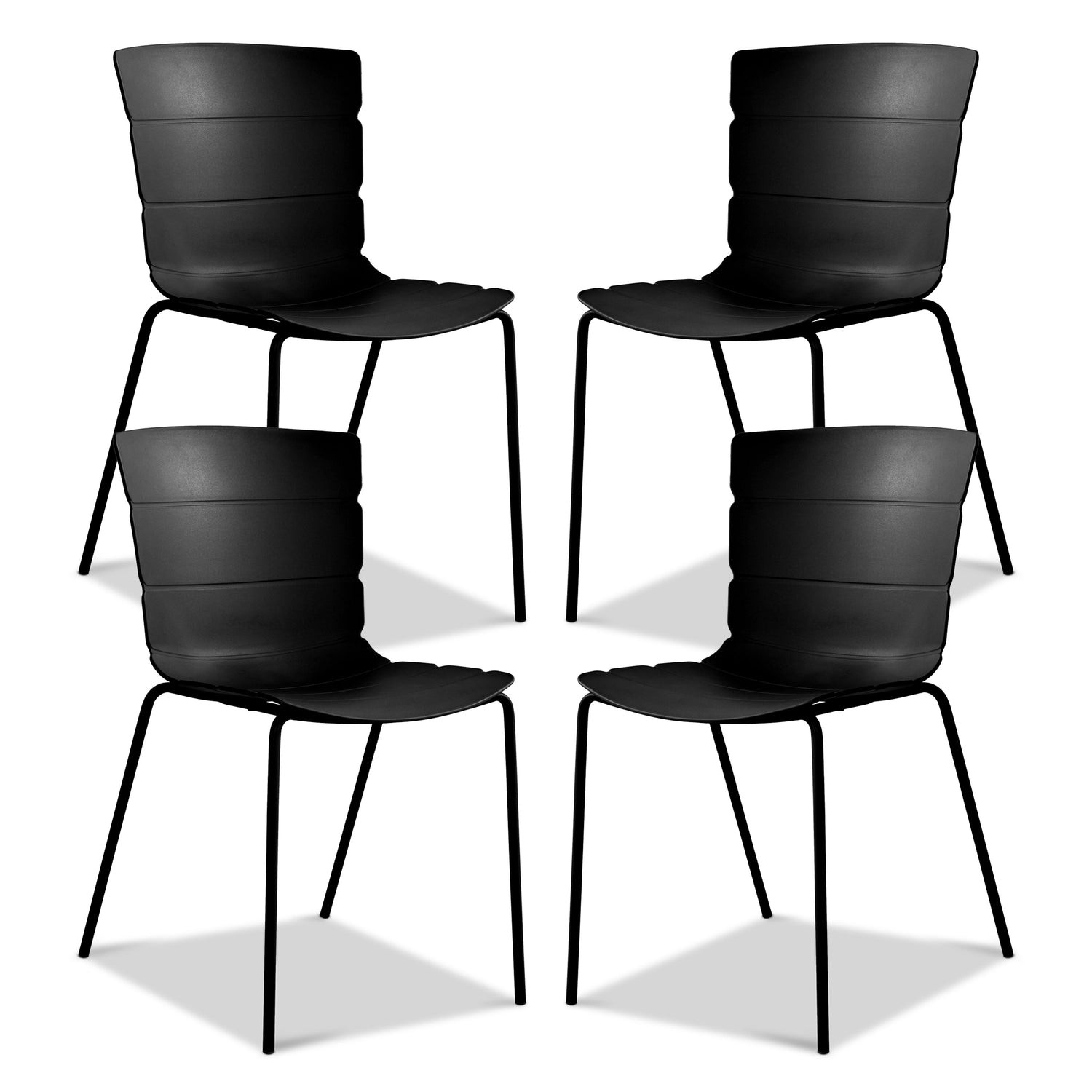 Corfu Dining Chair | Black | Set of 4 