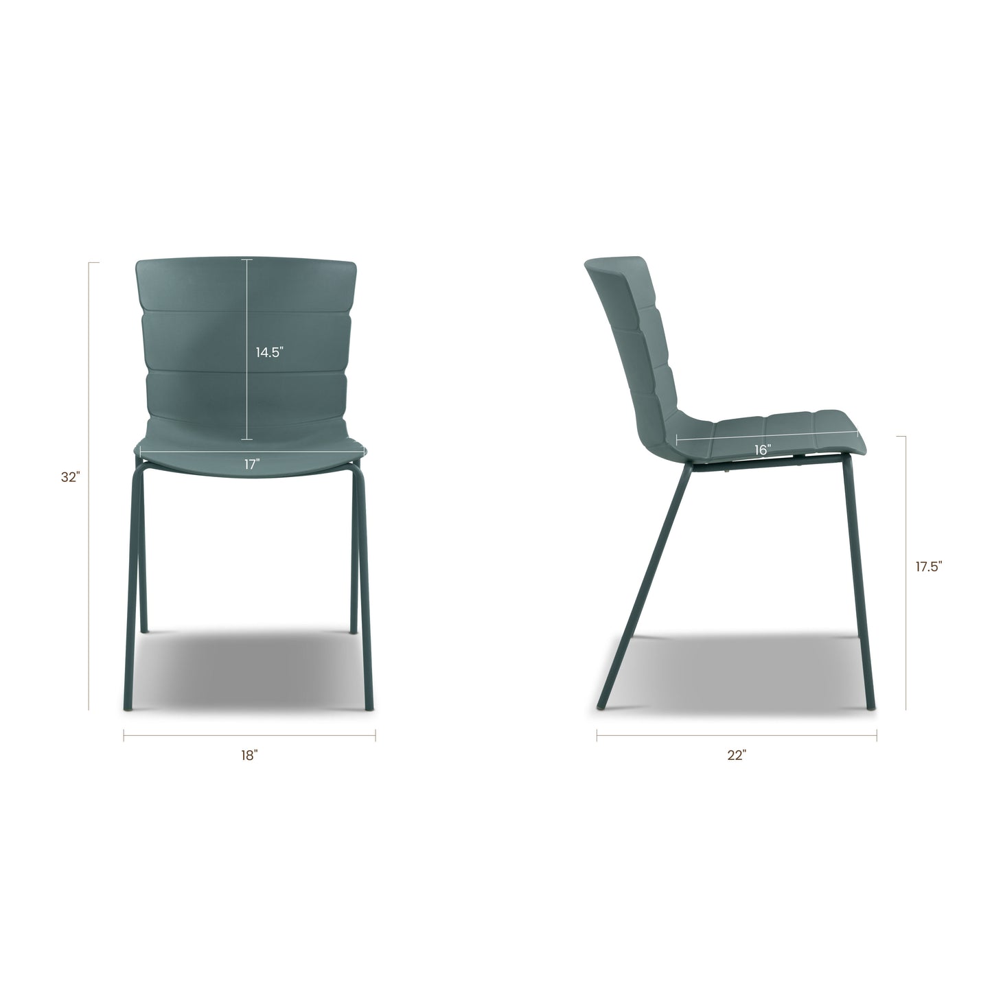 Corfu Dining Chair | Thyme Green | Set of 4
