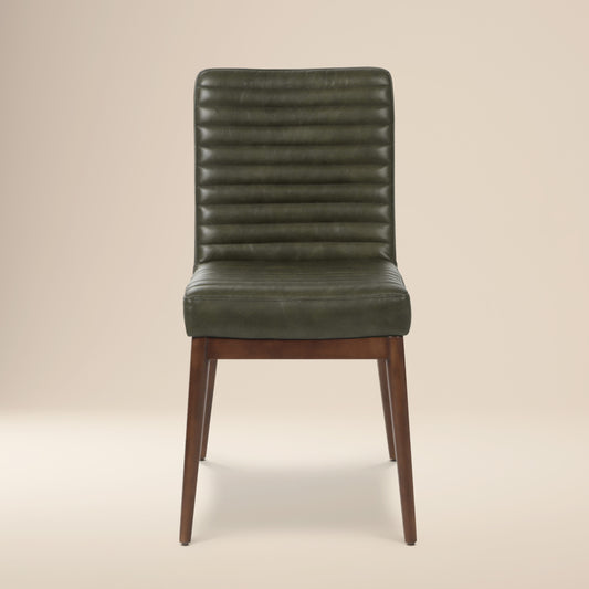 Nivo Leather Dining Chair | Antique Green