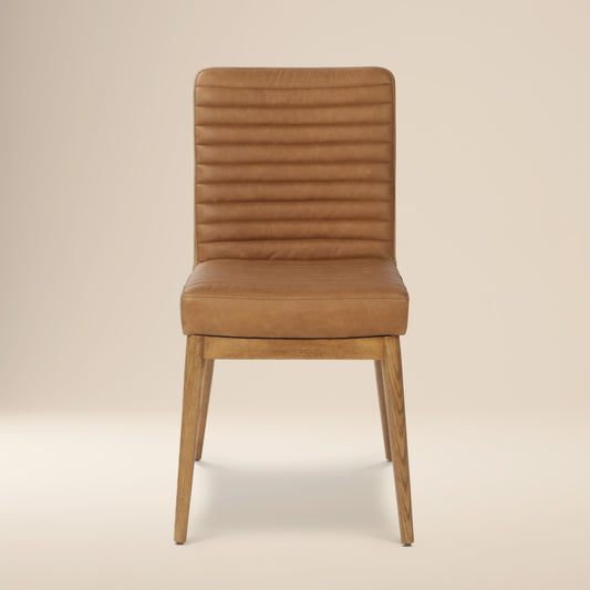 Nivo Leather Dining Chair | Waxed Tan