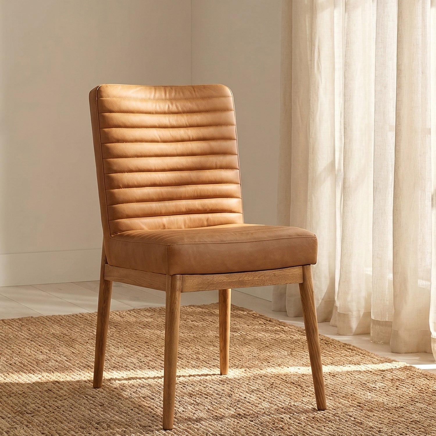 Nivo Leather Dining Chair | Waxed Tan lifestyle_image