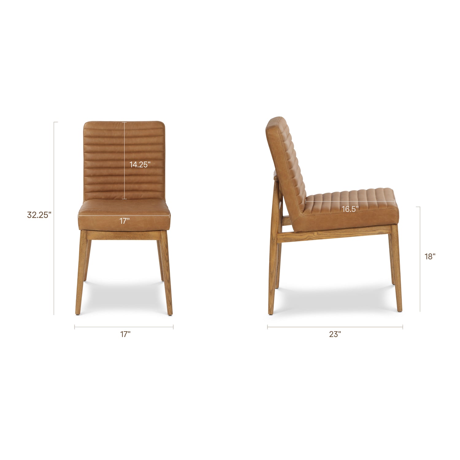 Nivo Leather Dining Chair | Waxed Tan 