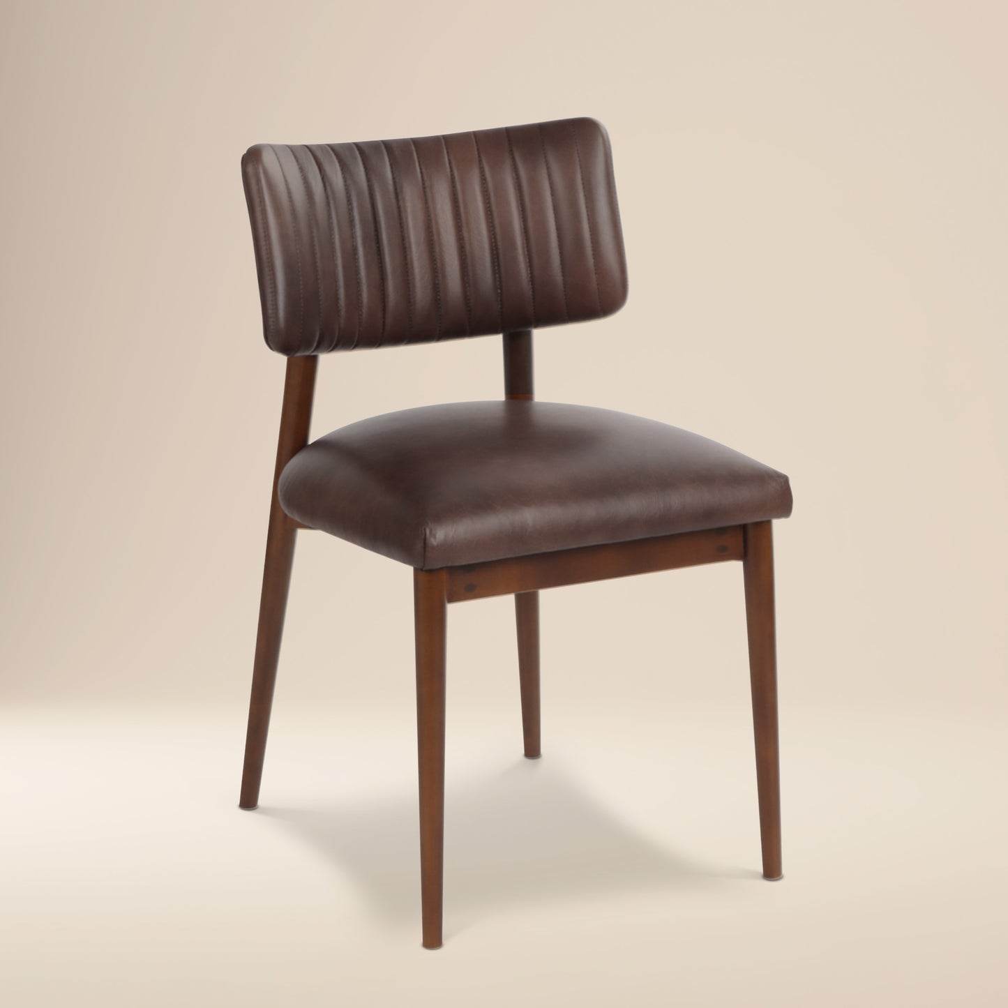 Bask Leather Dining Chair | Antique Brown