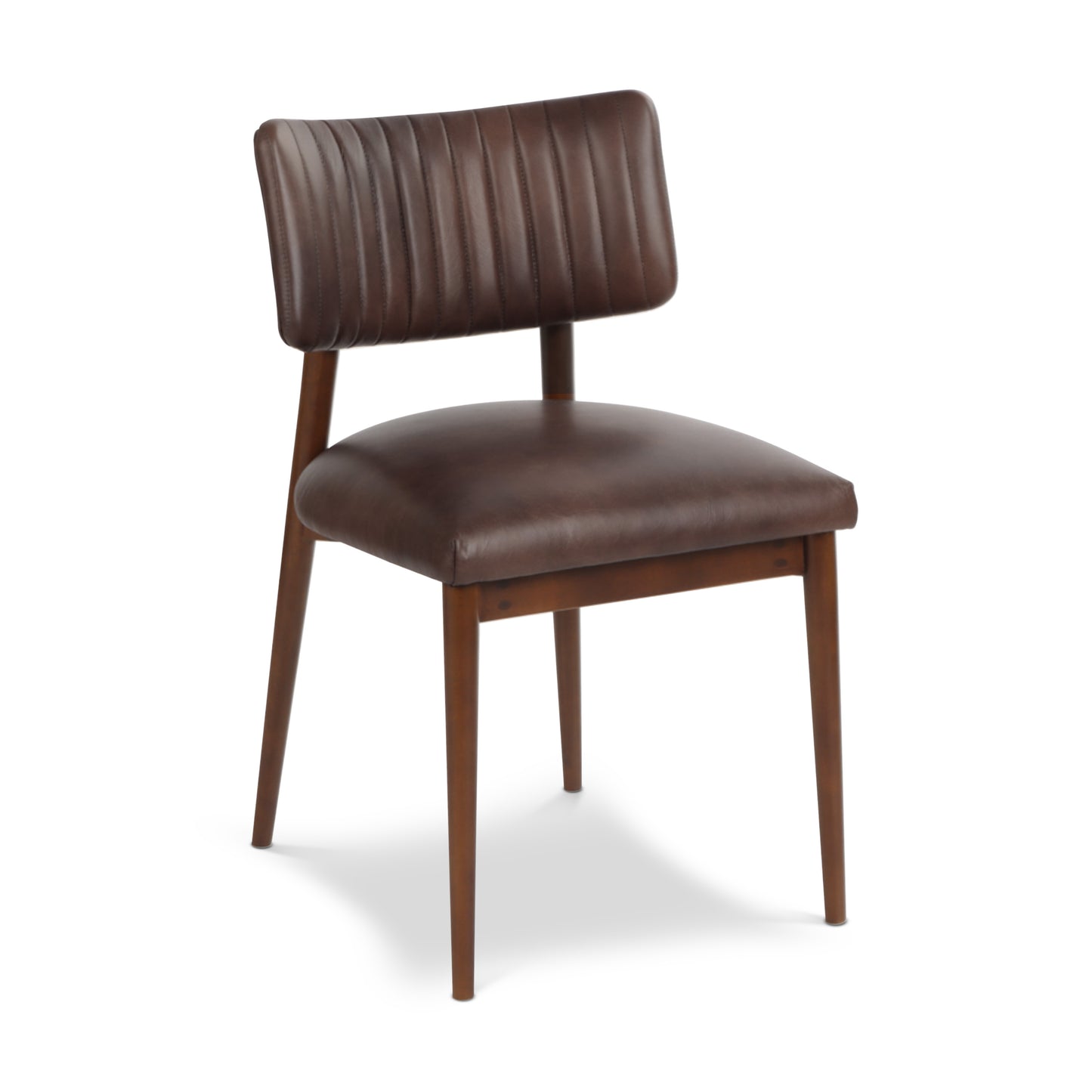 Bask Leather Dining Chair | Antique Brown