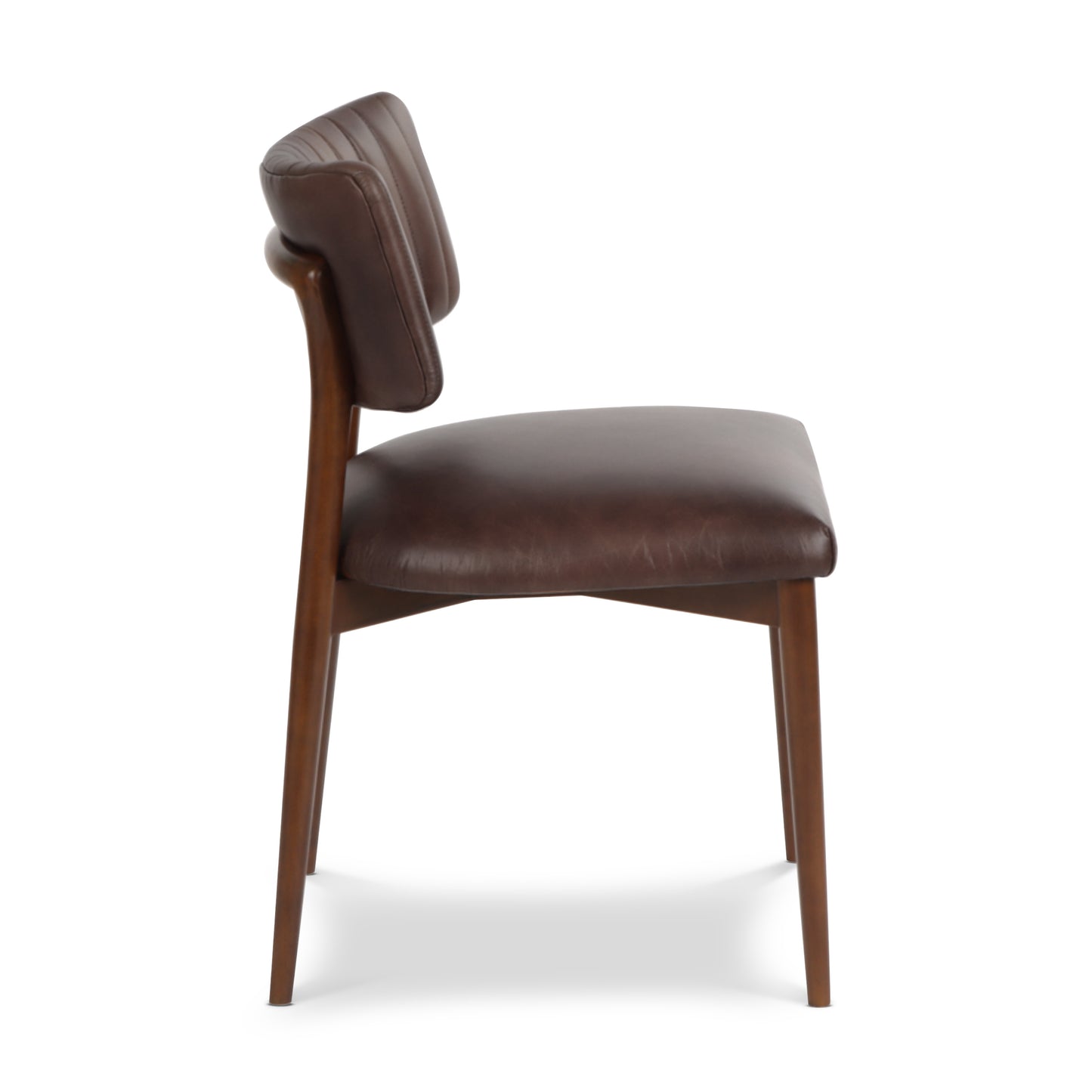 Bask Leather Dining Chair | Antique Brown