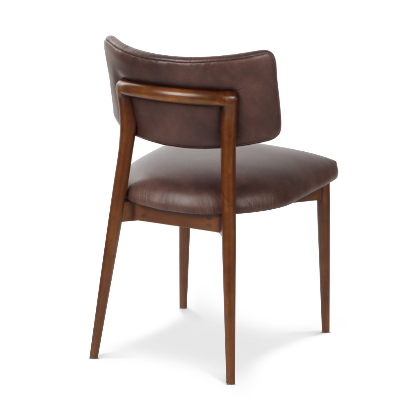 Bask Leather Dining Chair | Antique Brown