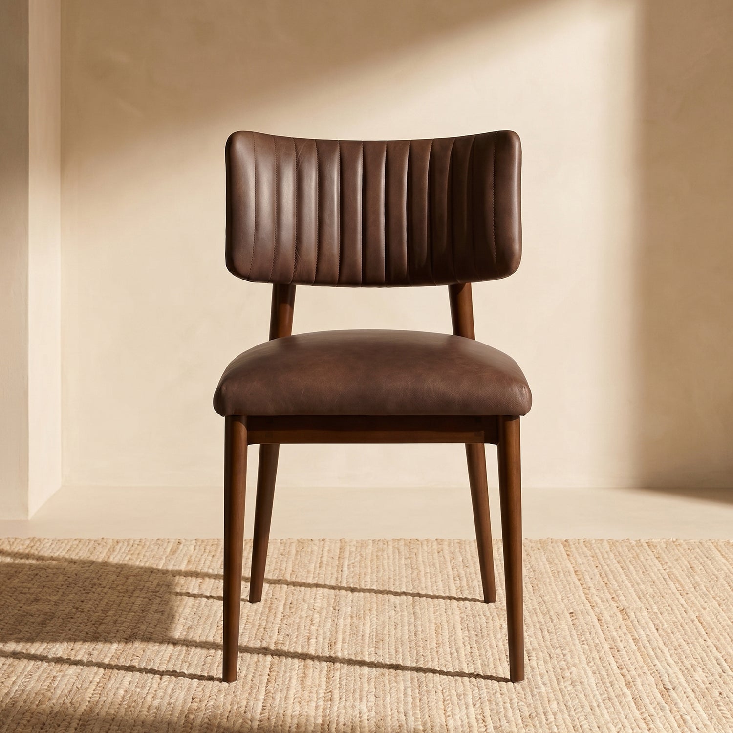 Bask Leather Dining Chair | Antique Brown lifestyle_image
